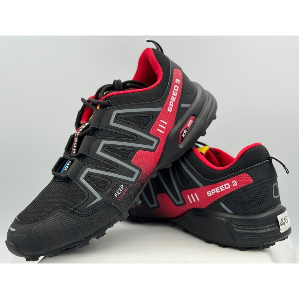 Keep Running Yueye Paoxie Speed 3 Black Trail Hiking Shoes - Size 46 - NEW